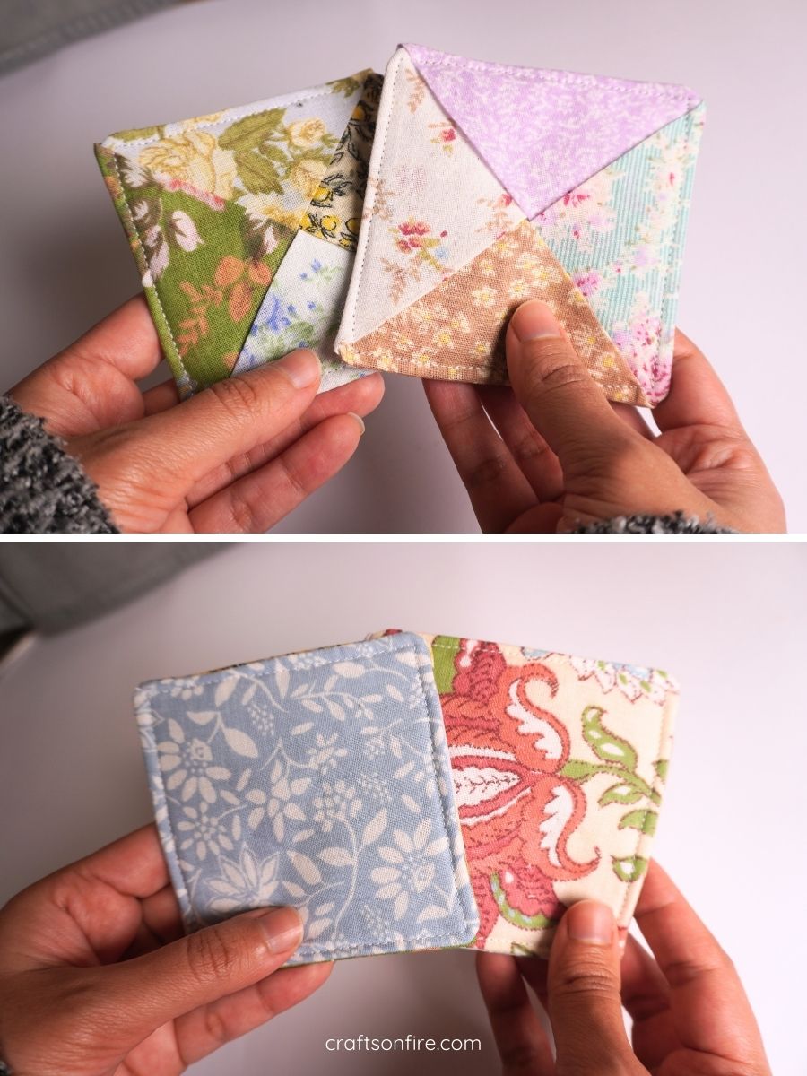 diy folded coaster step by step