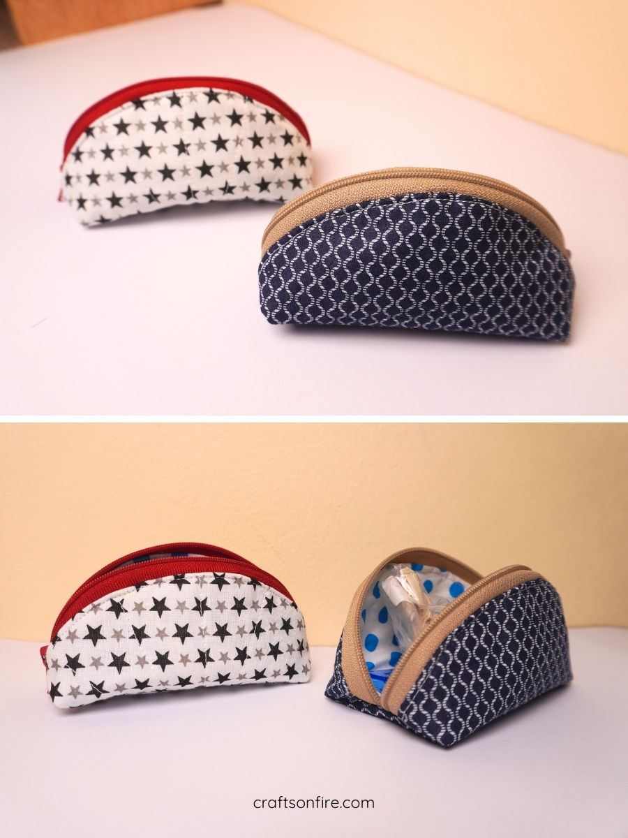 diy half moon purse sewing tutorial