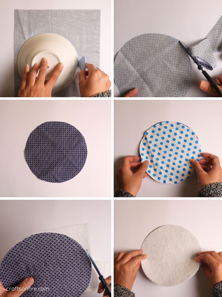 half moon purse step 1