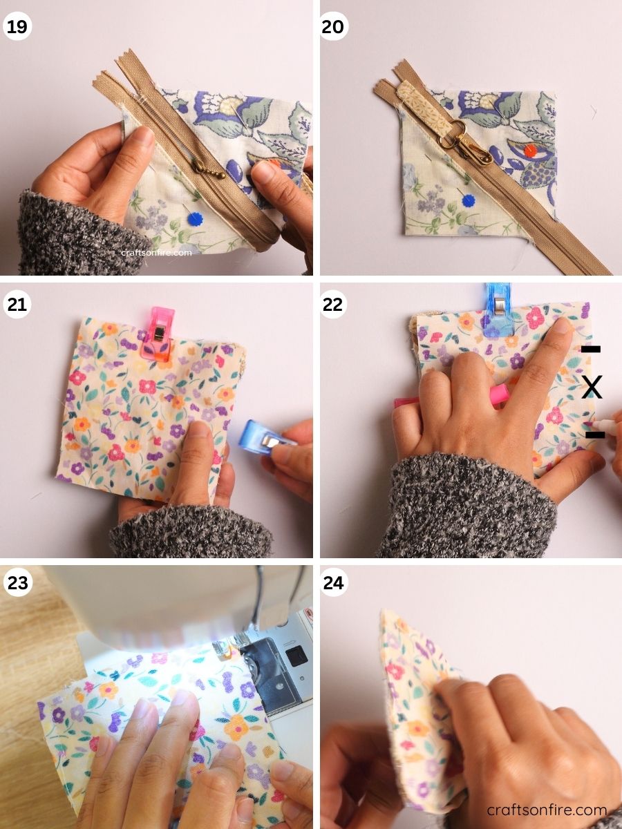 keyring pouch tutorial part 4