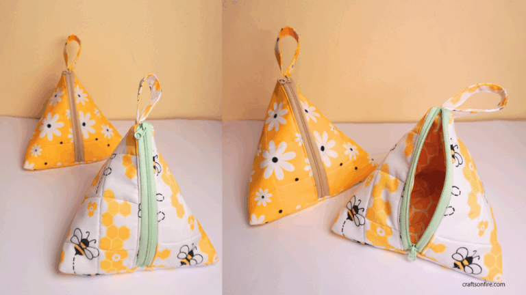 triangle pouch sewing tutorial