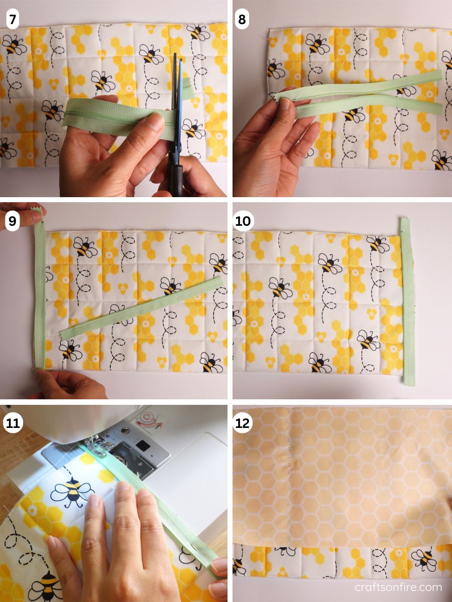 diy triangle pouch part 2