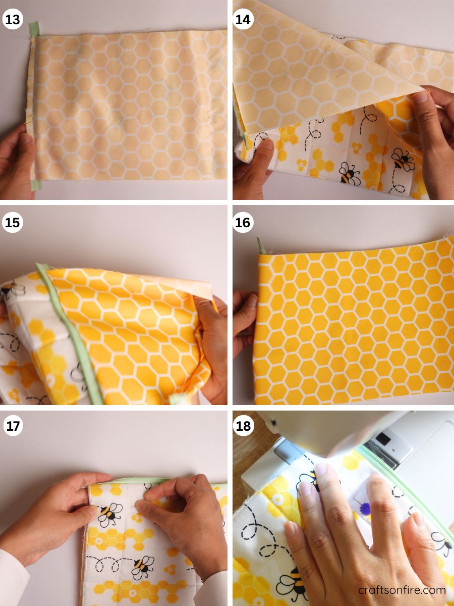 diy triangle pouch part 3
