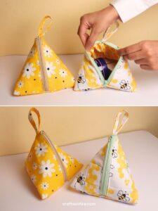 DIY Triangle Pouch (Step By step Sewing Tutorial) - Craftsonfire