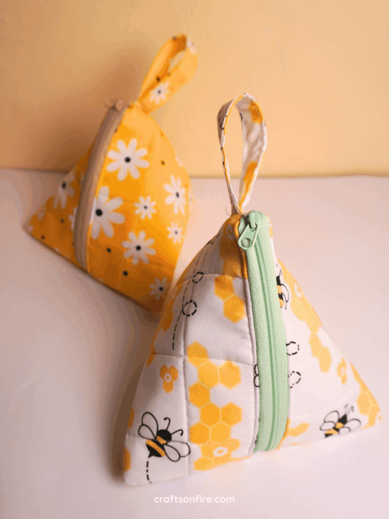 DIY Triangle Pouch (Step By step Sewing Tutorial) - Craftsonfire