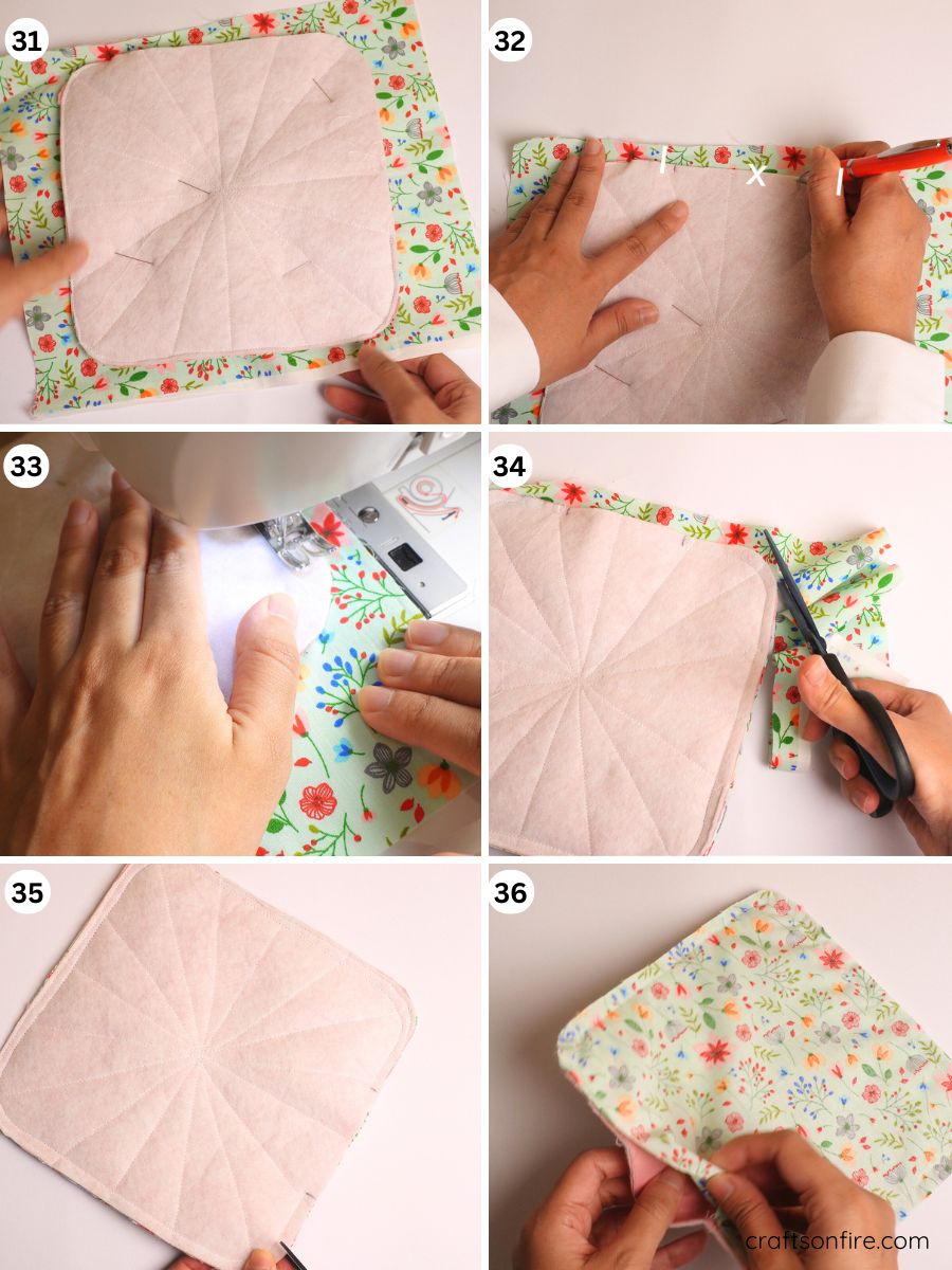 pocket pot holder sewing tutorial part 6