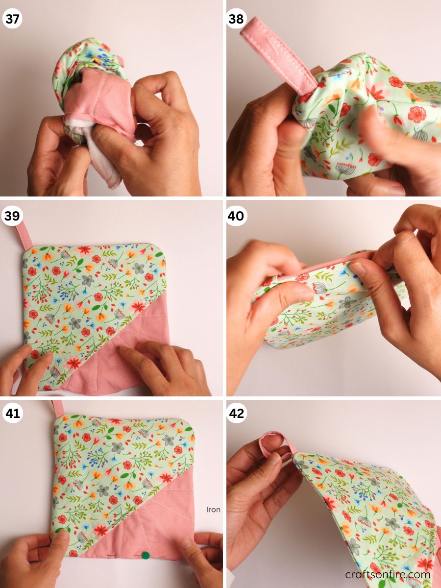 pocket pot holder sewing tutorial part 7