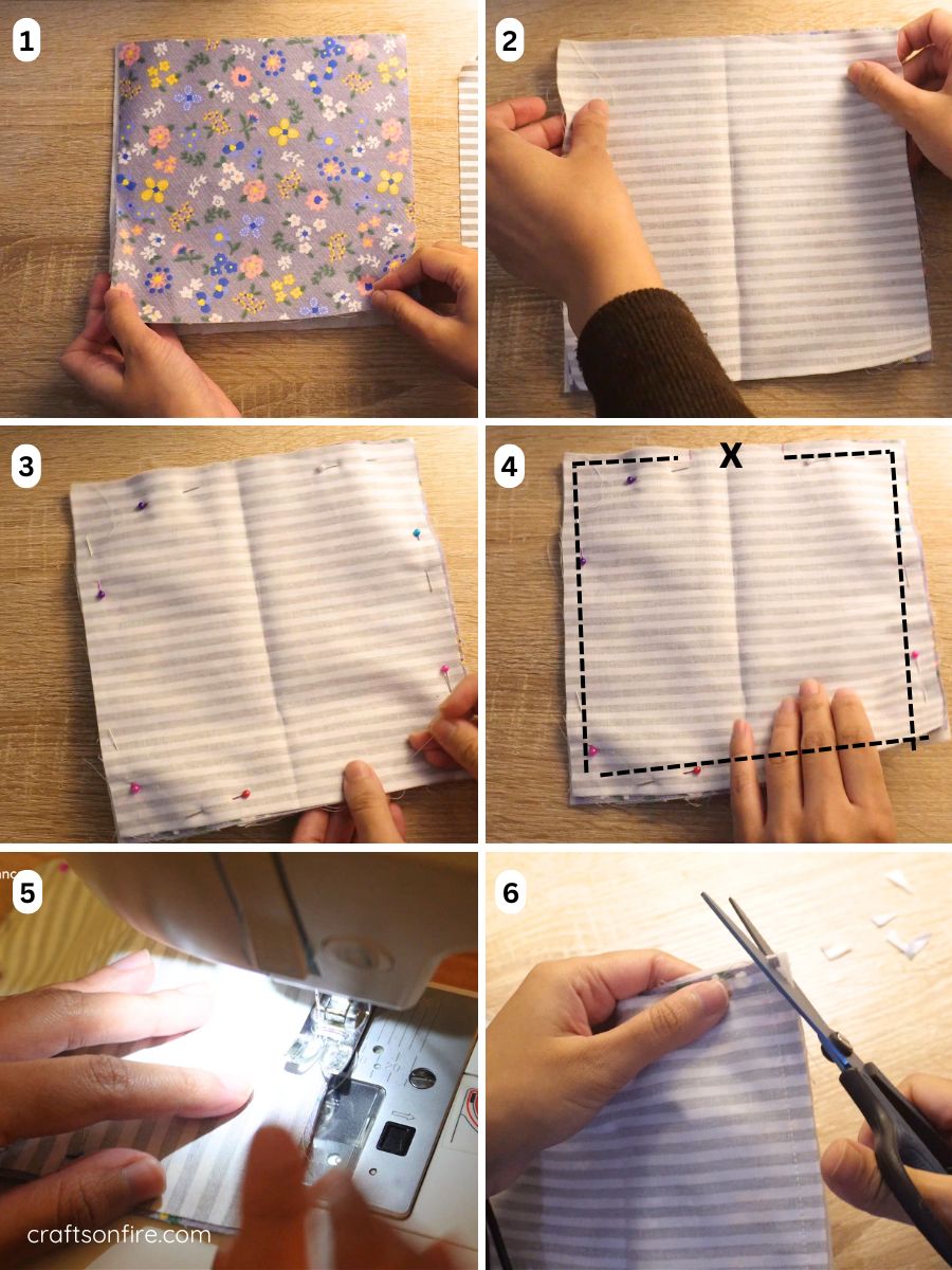 Scissor Pouch Sewing Tutorial Step 1