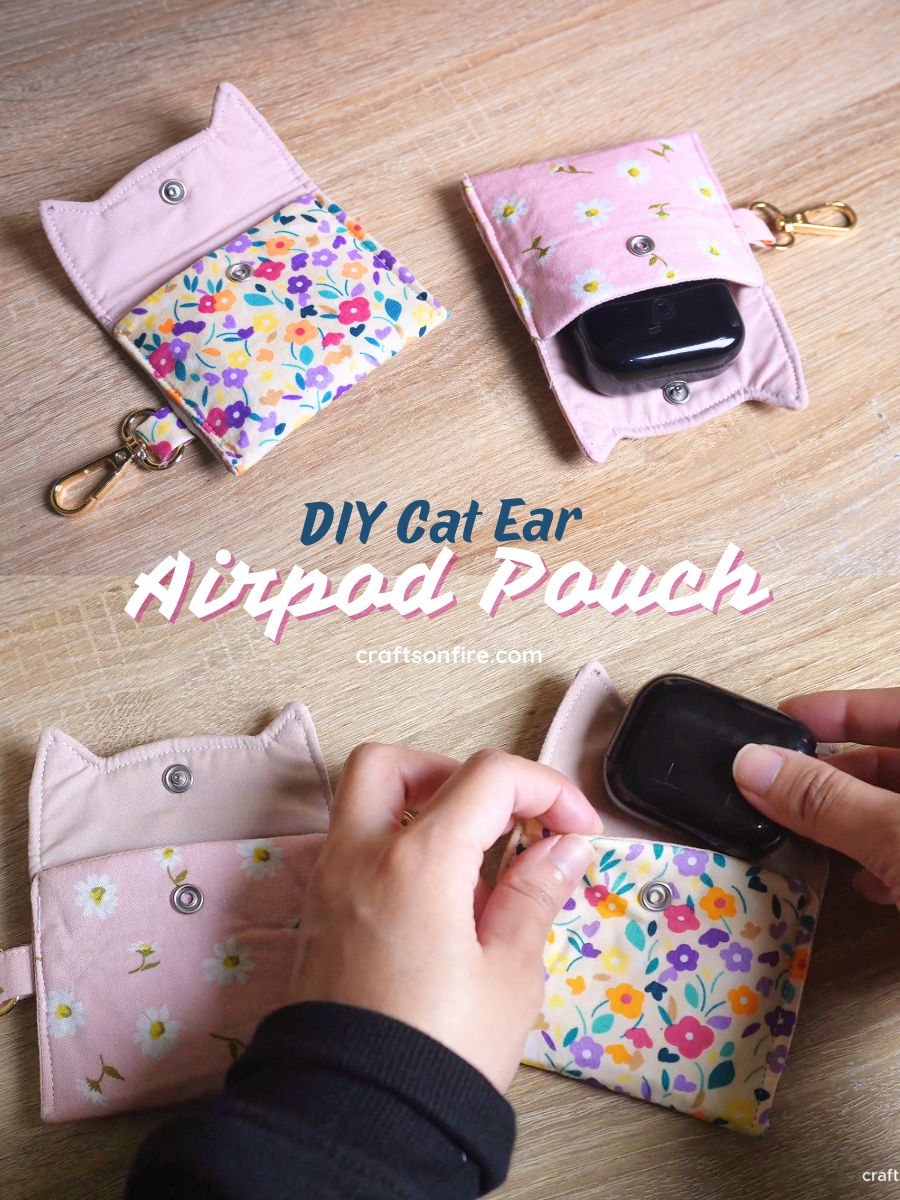Airpod pouch tutorial for beginners sewing pattern