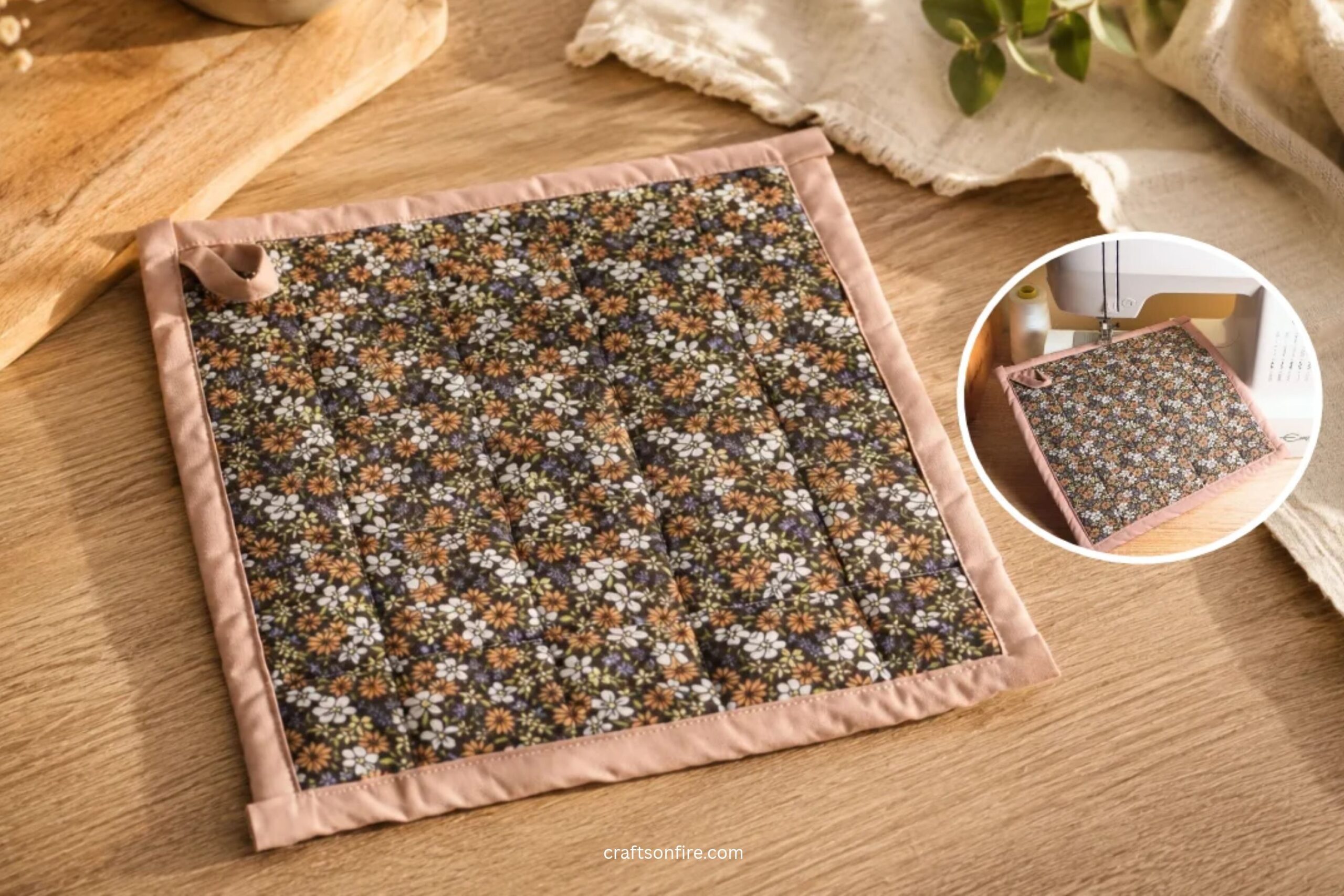 diy pot holder no binding method sewing tutorial