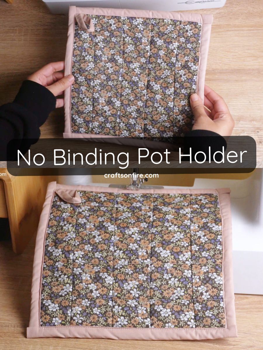 how to sew a pot holder with no bias binding