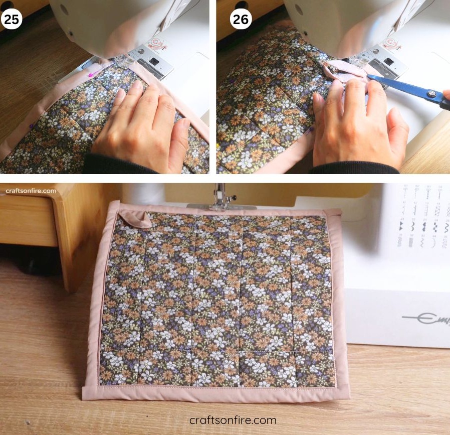 no bias binding pot holder sewing guide