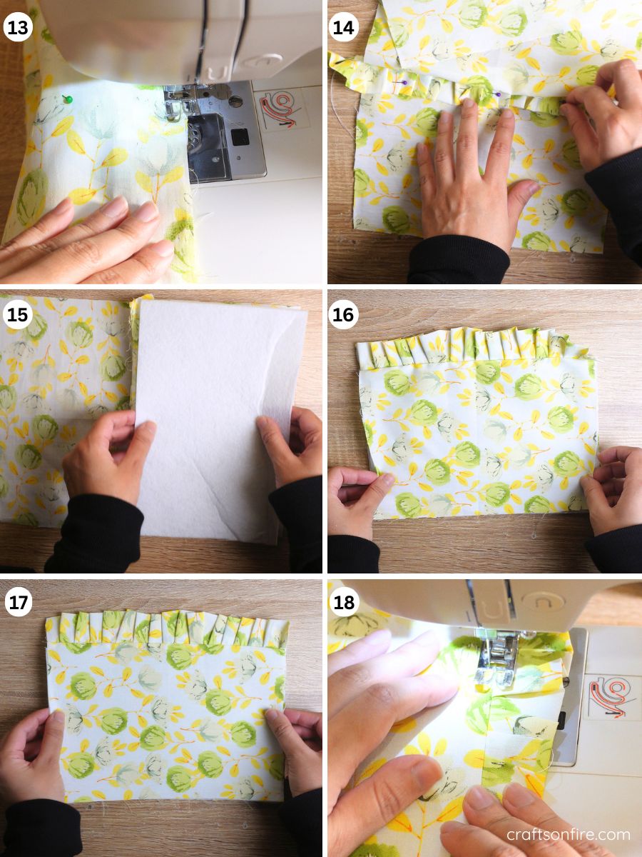 ruffle book sleeve tutorial part 3