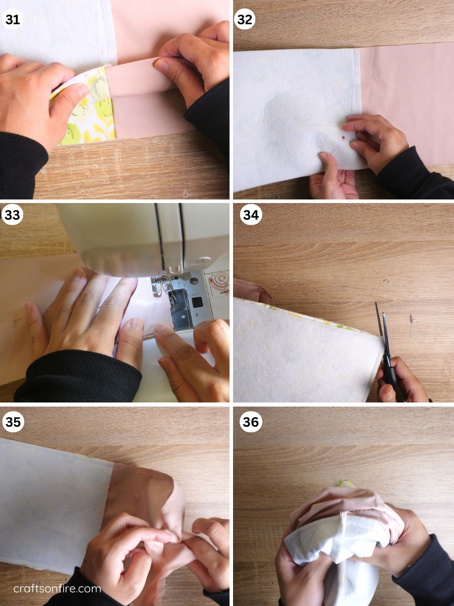 ruffle book sleeve tutorial part 6